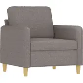 vidaXL Poltrona con sgabello taupe 60 cm in tessuto