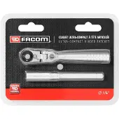 Facom Umschaltknarre 1/4Z kompakt, 180G-Kopf