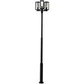 LUCANDE lampada da esterno Siveta, 240 cm, a 3 luci, nera, E27, IP65