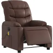 vidaXL Sedia da massaggio elettrica in Pelle finta marrone