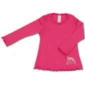Engel Children's Pyjama Top Intimo lana merinos Bambini (140, fuchsia)