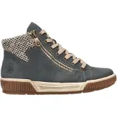Rieker Stivaletto stringato crema / blu fumo / nero