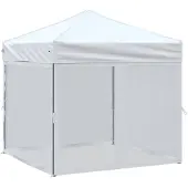 vidaXL Tenda da festa pieghevole con pareti laterali bianca 2x2 m