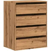 vidaXL Cassettiera in rovere Artisan 60x41x76 cm materiale a base di legno