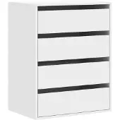 vidaXL Cassettiera bianca 60x41x76 cm materiale a base di legno