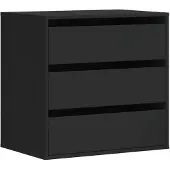 vidaXL Cassettiera nera 60x41x58 cm materiale a base di legno