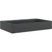vidaXL Lavabo 60x38x11 cm Fusione minerale/marmo nero opaco