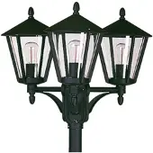 ALBERT LEUCHTEN Lampione 3 luci stile rustico 680, nero