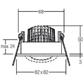 Brumberg spot incasso IP65 angolare on/off titanio