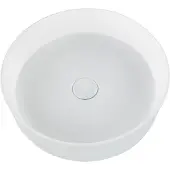 Beliani Lavabo da appoggio in Vetroceramica bianca rotondo ⌀ 40 cm bagno moderno