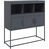vidaXL Credenza antracite 100,5x39x107 cm acciaio