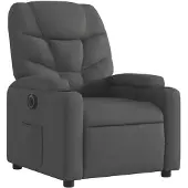 vidaXL Recliner elettrico in tessuto nero