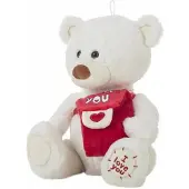 Creaciones Llopis Messaggero Orso Bianco Teddy 35 Cm