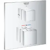 GROHE Grohtherm Cube mitigeur thermostatique de douche pour Rapido SmartBox, avec inverseur 2 voies intégré, 2 consommateurs, 24154000, 24154000