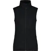 CMP Women's Vest Jacquard Knitted Gilet in pile Donna (40, nero)