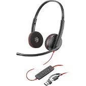HP Poly Cuffie Voip 3220 Usb-c +usb-c/a Black