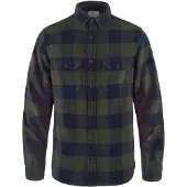 Fjällräven Övik Heavy Flannel Shirt Camicia Uomo (M, nero)