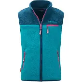 TROLLKIDS Kid's Hemsedal Vest Gilet in pile Bambini (152, turchese)
