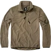 Brandit Pullover 'Troyer Ripstop' oliva / nero