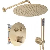 REA Set Doccia da Incasso Lungo Brush Gold Box
