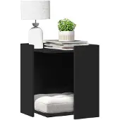 vidaXL Cestino nero 42x42x51 cm Materiale a base di legno