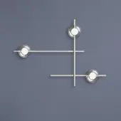 SFORZIN Applique Mikado, cipria/trasparente, a 3 luci, vetro
