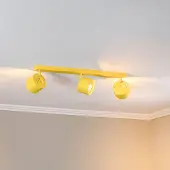 Argon Faretto da soffitto Chloe orientabile a 3 luci, giallo