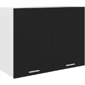 vidaXL Pensile Lyon Nero 80x31x60 cm Materiale legnoso