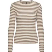 Pieces Top A Maniche Lunghe | Beige | M