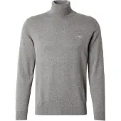 Gant per uomo. 8030563 Maglione classico in cotone dolcevita grigio (M), Casual