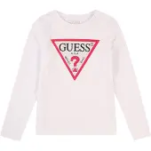 GUESS Maglietta rosso acceso / nero / bianco