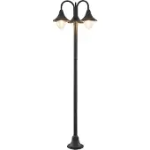 LINDBY Lampione Edric, altezza 215 cm, antracite, alluminio