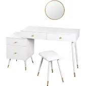 OEM Toeletta bianca con specchio 100x40 cm in MDF
