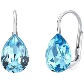 Silvego Orecchini Argento Cristalli Swarovski Blu — Orecchini