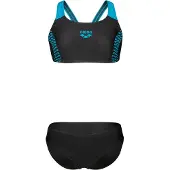 Arena Girl's Openings Bikini Energy Back Bikini Bambini (128, nero)