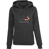 Merchcode Felpa 'Christmas Loading' antracite / rosso sangue / bianco