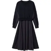 Desigual , Abito combinato liscio, Cotone, Nero, S