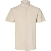 Selected Camicia A Maniche Corte Uomini Beige M