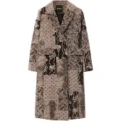 Desigual , Cappotto lungo patch, Poliestere, Bianco, M