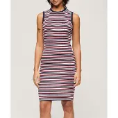 Superdry Vestito Corto Senza Maniche Rib Bodycon
