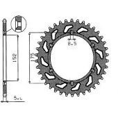 Sunstar Pignone Posteriore Steel Yamaha Wr 125 91-98