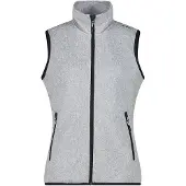 CMP Women's Vest Jacquard Knitted Gilet in pile Donna (34, grigio)