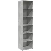 vidaXL Credenza grigio cemento 45x41x185 cm materiale a base di legno