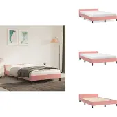 vidaXL Letto con testiera in velluto rosa 120x200 cm - Letti & Reti