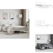 vidaXL Giroletto con testata in metallo bianco 183x213 cm - Letti & reti