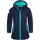TROLLKIDS Girl's Stavanger Coat Cappotto Bambini (140, blu)
