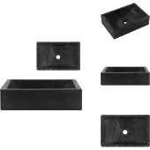 vidaXL Lavabo 45x30x12 cm in marmo nero lucido - Lavabo da bagno