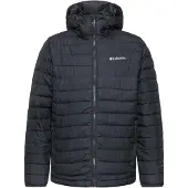 Columbia - Piumino isolante e idrorepellente - Powder Lite II Hooded Jacket Black per Uomo in Pelle - Taglia L - Nero