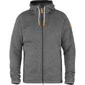 Fjällräven Övik Fleece Hoodie Giacca in pile Uomo (L, grigio)