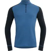 Devold Duo Active Zip Neck Intimo lana merinos Uomo (M, blu)